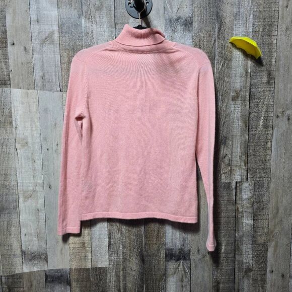 Sea Island Vintage Cashmere Soft Pink Turtleneck Sweater - Picture 2 of 5